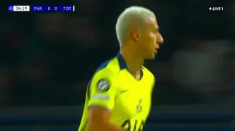 ویدیو: گل اول تاتنهام به پاری‌سن‌ژرمن توسط ریچارلیسون