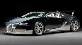 حراج بوگاتی ویرون با بدنه آینه‌ای