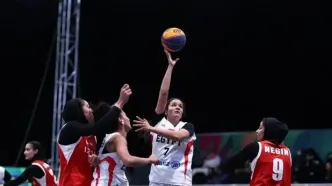 پیروزی تیم بسکتبال زنان ایران مقابل مصر