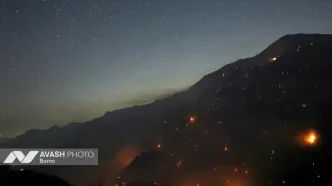 آتش‌سوزی مناطق کوهستانی روستاهای دلیر و الیت