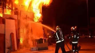 آتش‌سوزی مهیب امروز در بغداد