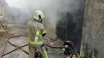 آتش‌سوزی در کارگاه رنگرزی بزرگراه آزادگان/ یک کارگر ۶۵ ساله جان باخت