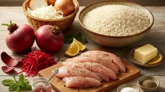 ناهار امروز: پلو لبو و مرغ زعفرانی؛ جواهری خوش‌رنگ برای مهمانی‌های پاییزی شما!