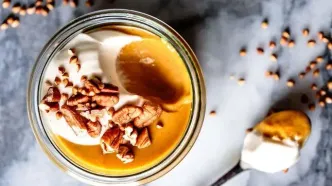 دسر بستنی کدو حلوایی؛ دسر خوشمزه با عطر و بوی پاییز