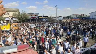 مراسم ترحیم صابر کاظمی در آق‌قلا برگزار شد