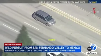 ببینید؛ تعقیب ۲۴۰ کیلومتری پلیس با زن متهم به سرقت