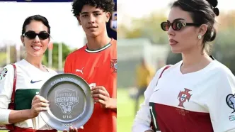 تصاویر؛ جورجینا رودریگز در کنار رونالدوی جوان پس از قهرمانی پرتغال