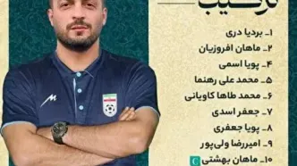 اعلام ترکیب تیم ملی نوجوانان مقابل هند