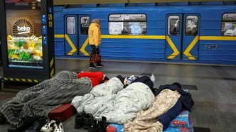 تصاویر؛ ایستگاه‌های مترو پناهگاهی بزرگ برای مردم اوکراین