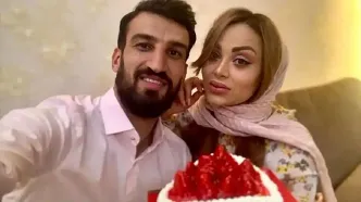 قاب تازه از یک زوج مشهور؛ حسین ماهینی و همسرش انیس محمدی!