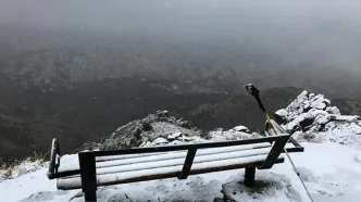 تصویر جذاب از بارش اولین برف پاییزی در تهران