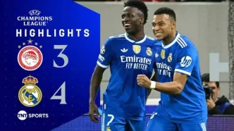 ویدیو| خلاصه بازی المپیاکوس ۳ - رئال مادرید ۴