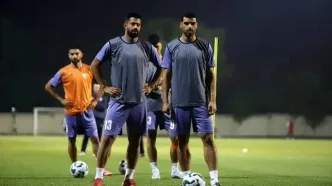 تصاویر اولین تمرین تیم ملی با لژیونرها در العین