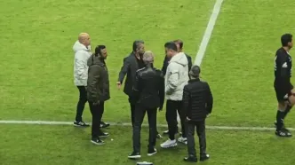 ببینید؛ جنجال در کنار زمین، اخراج یحیی مقابل سپاهان در دقیقه ۳۸