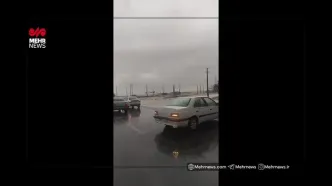 بسته شدن جاده دهلران به سمت مهران بر اثر سیلاب