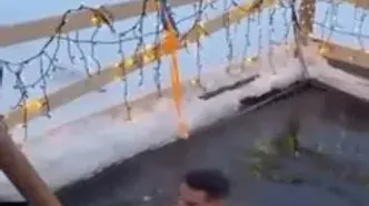 ویدئو: رونالدو در منفی ۲۰ درجه؛ ورود به آب یخ و یک دقیقه جنون