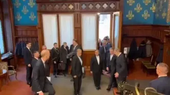 ببینید | استقبال لاوروف از عراقچی در عمارت تاریخی وزارت خارجه روسیه