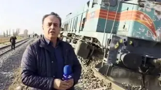 خارج شدن قطار از ریل در ایستگاه هشتگرد