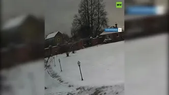 لحظات نصف شدن هواپیمای آنتونوف روس قبل از سقوط