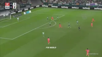 ویدیو: گل سوم بارسلونا به رئال بتیس توسط رونی بردغجی