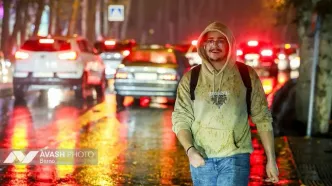 بارش باران پاییزی در تهران