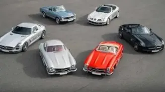 گنجینه ۴٫۵ میلیون دلاری؛ حراج شش مرسدس بنز افسانه ای/ تصاویر