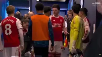 ویدئو: دستورات دکلان رایس به بازیکنان آرسنال