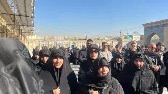 پیکر مرحومه اشرف بروجردی به خاک سپرده شد + عکس