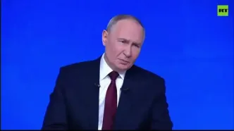 کنایه پوتین به رئیس‌جمهور اوکراین+فیلم