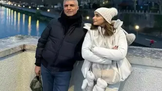 ضیافت اوزجان دنیز بازیگر مشهور ترک با همسر ایرانی‌اش در شب یلدا