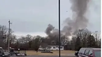 فیلم وحشتناک از سقوط ۲ هلی کوپتر در آمریکا + جزئیات