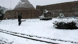بارش برف در شهرستان راور، استان کرمان