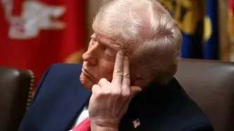 ترامپ هم به درد بایدن مبتلا شد + عکس