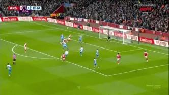 ویدیو: گل اول آرسنال به برایتون توسط اودگارد