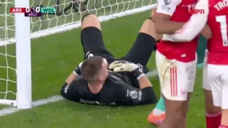 ویدیو: گل اول آرسنال به ولورهمپتون با گل به خودی سم جانستون