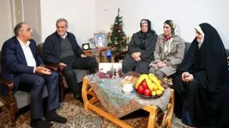 دیدار پزشکیان با خانواده شهید مسیحی