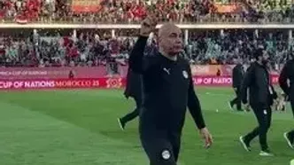 ویدئو: ادای احترام حسام حسن به هواداران پس از برد مصر