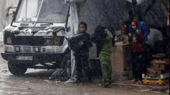 سرمای مرگبار بر پیکر زخمی غزه