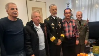 دیدار امیر دریادار سیاری با  با جانباز مسیحی