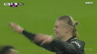 ویدیو: گل اول منچسترسیتی به فولام توسط هالند