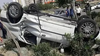 فیلم لحظه مچاله شدن خودرو ال 90 و پژو 206 در شاخ به شاخ وحشتناک