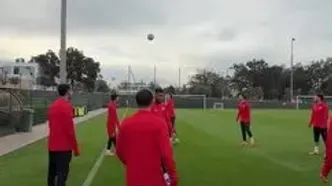 ویدئو: بازگشت اشرف حکیمی‎ ‎به تمرینات گروهی تیم ملی مراکش