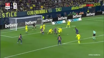 ویدیو: گل دوم بارسلونا به ویارئال توسط یامال