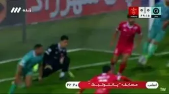 قیچی بغل حسین‌زاده، آخرین موقعیت نیمه اول