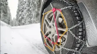 جریمه و بازگشت اجباری در انتظار رانندگان بی‌تجهیزات / بدون زنجیر چرخ راهی جاده نشوید