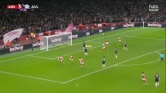 ویدیو: گل چهارم آرسنال به استون ویلا توسط گابریل ژسوس