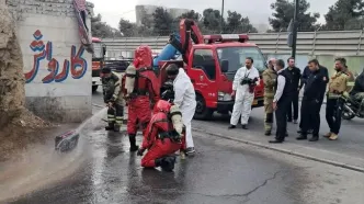 نشت گاز آمونیاک در کارخانه‌ای در بزرگراه بعثت