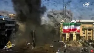 فیلم باکیفیت از لحظه حمله اسرائیل به میدان تجریش