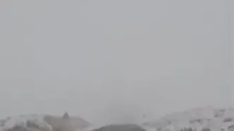 بارش برف در محور چالدران به خوی