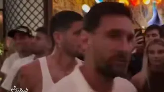 ویدیو| بهت مسی در حلقه شادی اینترمیامی پس از قهرمانی MLS